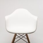 white wooden armchair